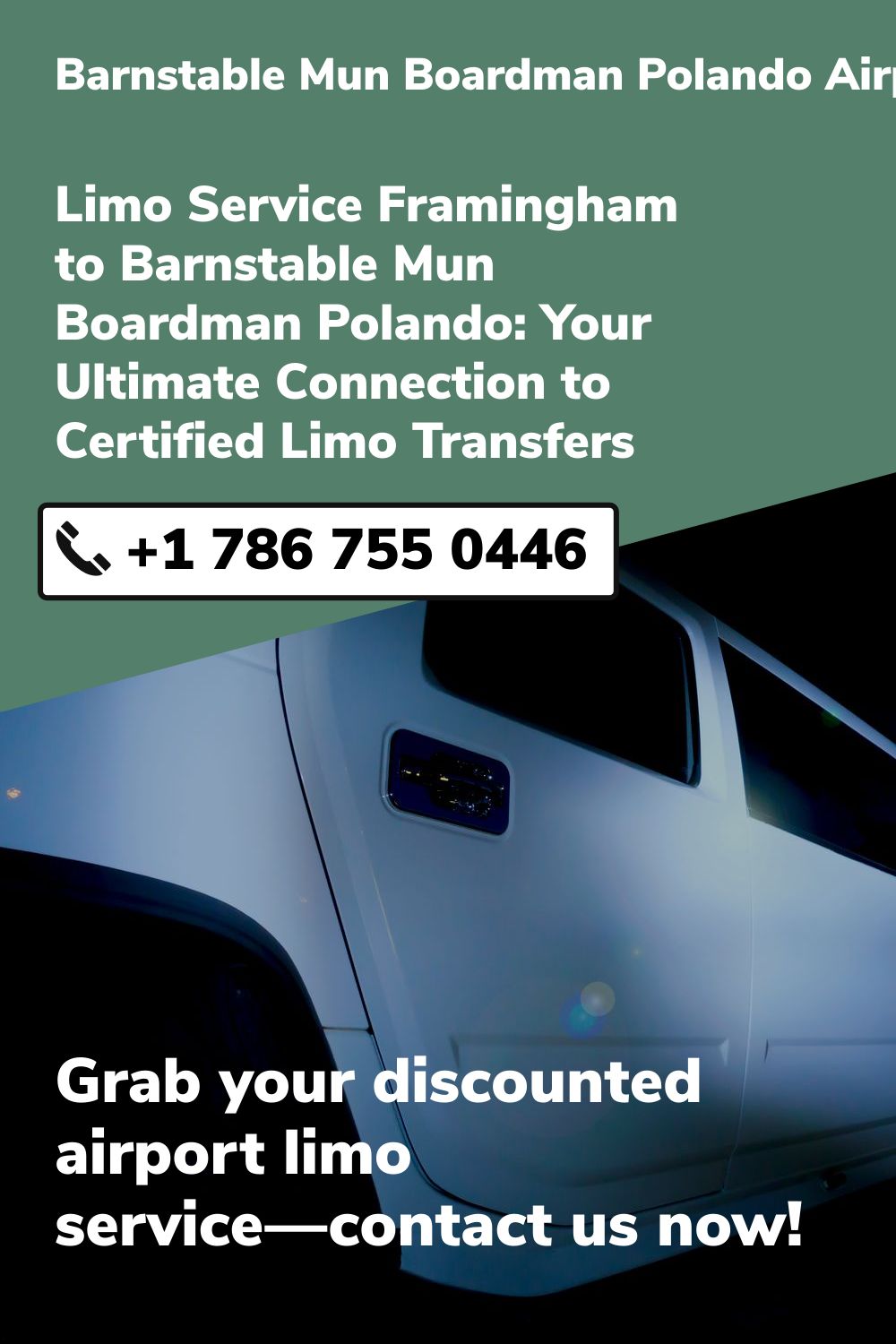 Barnstable Mun Boardman Polando  Airport Limo