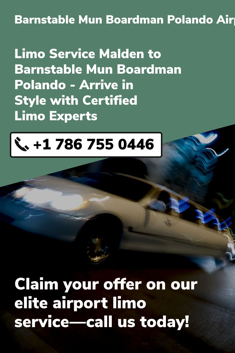 Barnstable Mun Boardman Polando  Airport Limo